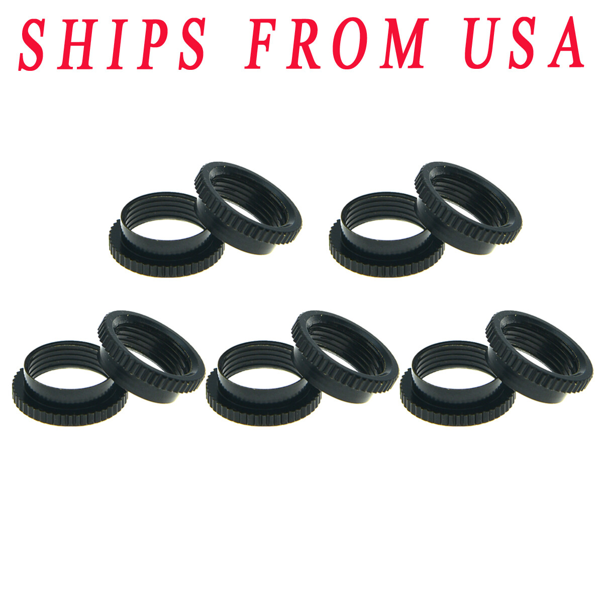 Nickel Toggle Switch Nut & Washer US Fine Knurl for