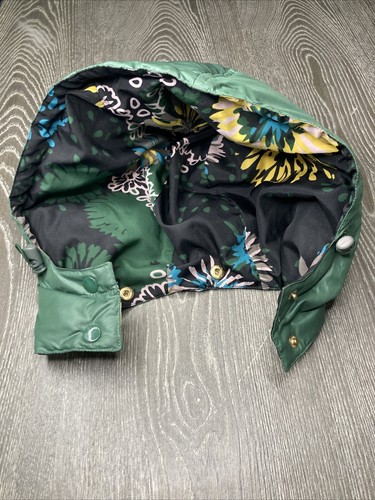 M MISSONI Emerald Green Floral Interior Puffer Down Vest USA 2 - Picture 9 of 10