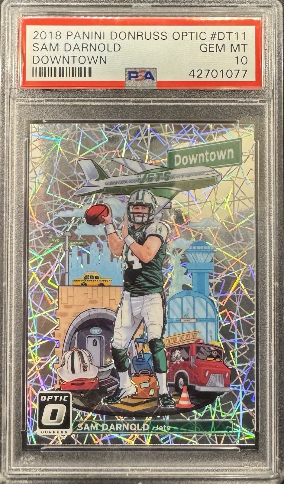 2018 PANINI DONRUSS OPTIC DOWNTOWN #DT11 SAM DARNOLD ROOKIE RC PSA 10