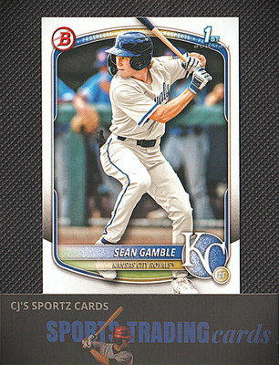 2025 Bowman Draft Sean Gamble 1st Bowman #BD-178 Kansas City Royals Qty Avail