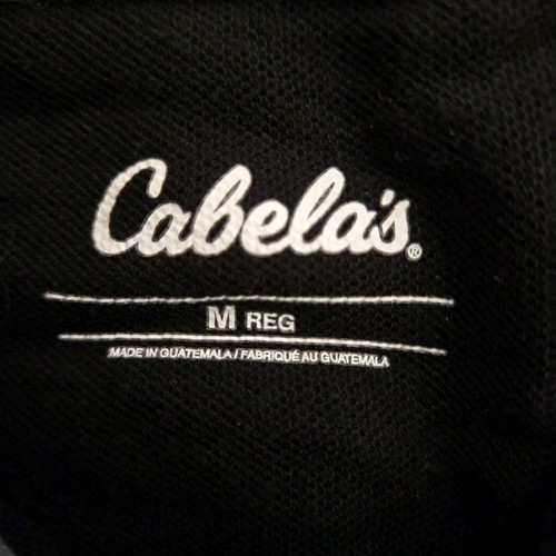 Cabela's Mens Polo Golf Shirt 100% Cotton Black Size Medium - Picture 5 of 9