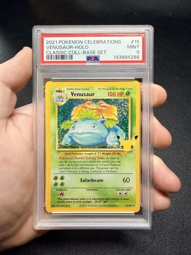 2021 POKEMON CELEBRATIONS CLASSIC COLL #15 VENUSAUR-HOLO PSA 9