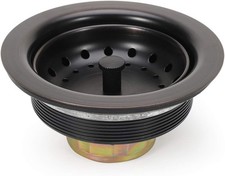 3-1/2 Inch Kitchen Sink Drain ORB Assembly W/ Strainer Basket/Stopper All