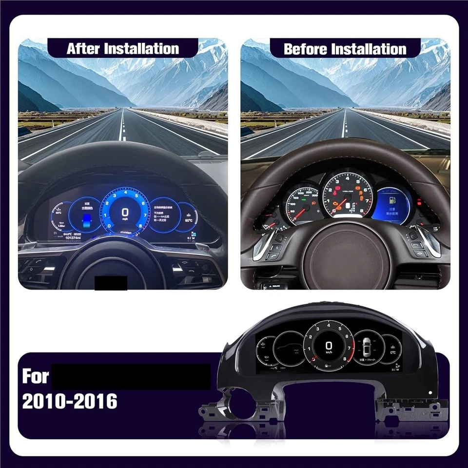 Nuevo cuadro de instrumentos LCD velocímetro tablero de instrumentos para Porsche Cayenne 2010-2016 Foto 3 de 4