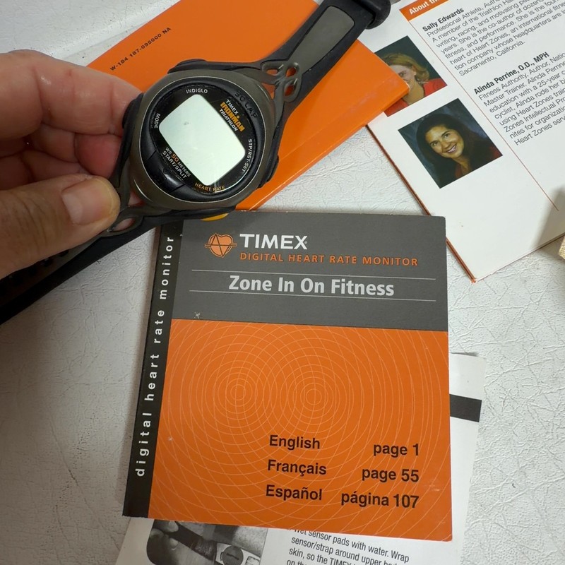 TIMEX IRONMAN 50 LAP HEART RATE MONITOR WATCH WITH CHEST STRAP DC OS