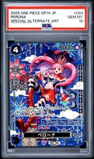 PSA 10 Perona SR Special Alternate Art OP06-093 One Piece Card Japanese OP14
