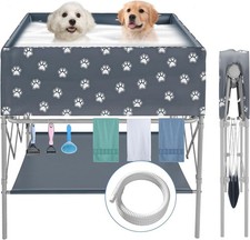 Dog Bathtub and Folding Dog Washing Station for Bathing Shower and Grooming,