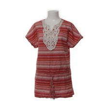 Gharani Strok, Strandkleid, Größe: 36, Rot/Mehrfarbig, Baumwolle, Streifen #cYF