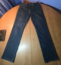 Bandolino Womens Ladies Dark Blue Denim Straight Leg Jeans Size Missy 10 I25