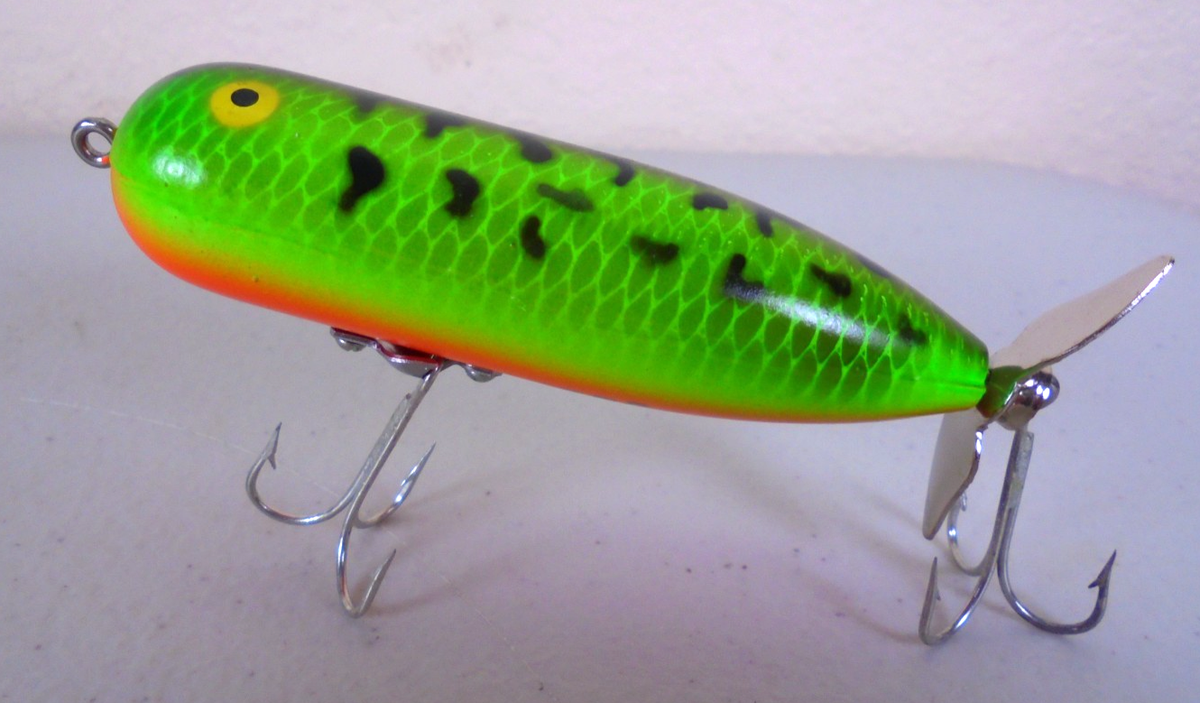 ヘドン HEDDON ☆ 80's  MAGNUM-TORPEDO  CRWS HEDDON MAGNUM TORPEDO Vintage Fishing Lure • NATURAL FROG