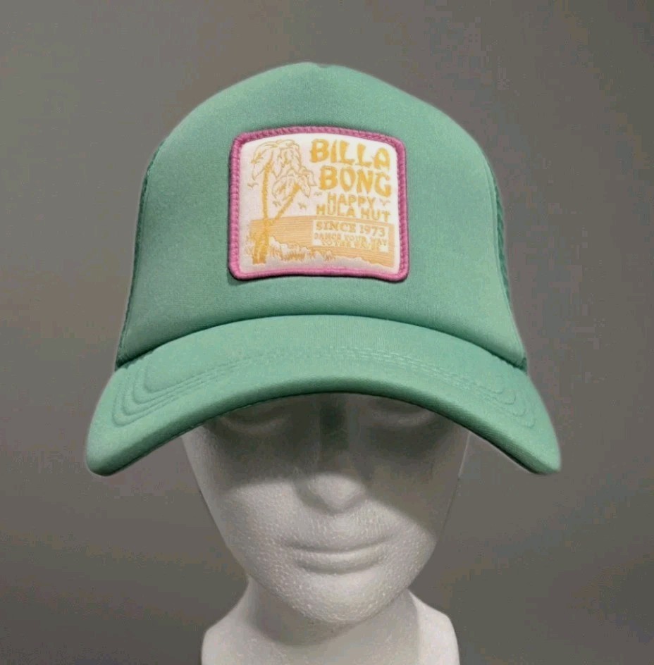 NEW Billabong Across Waves Women's Trucker Hat Teal Snapback
