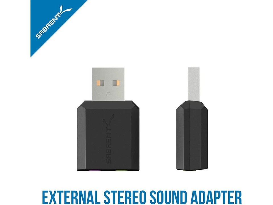 SABRENT USB External Stereo Sound Adapter for Windows and Mac. Plug and Play No - Image 2 of 4