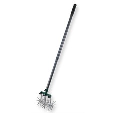 Long Handled Rolling Cultivator Adjustable Comfort Grip Handle Weeding Garden