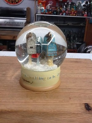 Hallmark Marjolein Bastin Snow Globe Three Mailboxes Small Joys FAST FREE SHIP