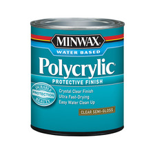 Minwax 244444444 Polycrylic Protective Finish, Semi-Gloss Clear, 1/2 Pint -