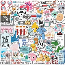 50PCS Funny Nurse Stickers Medical Healthcare Sticker Vintage