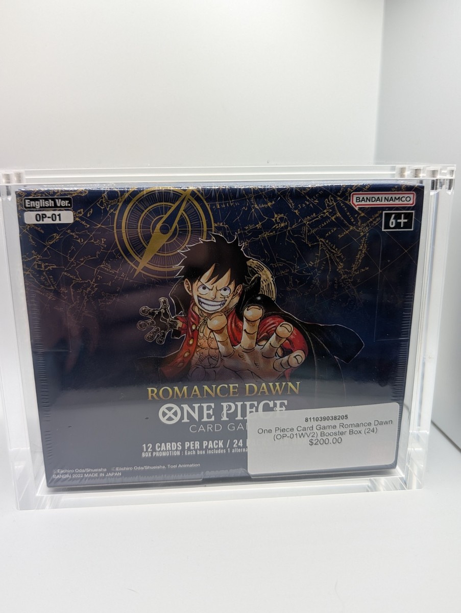 One Piece OP-01 Romance Dawn SEALED Booster Box English White Bottom w/  Acrylic