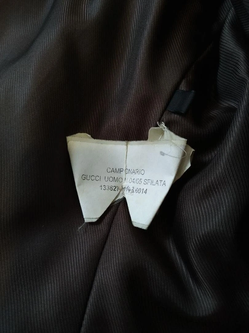 Gucci Giacca Pelle Vintage Marrone Collo Pelliccia Made in Italy Taglia 48 Autentica
