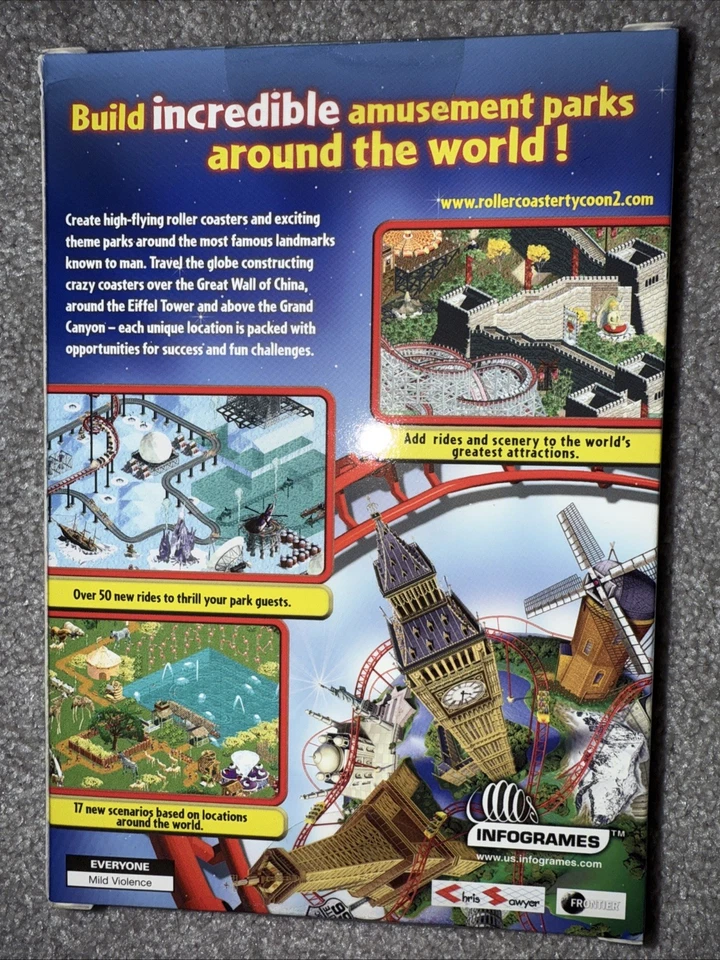 PC ROLLERCOASTER TYCOON 2 II WACKY WORLDS EXPANSION - New sealed - Image 2 of 4