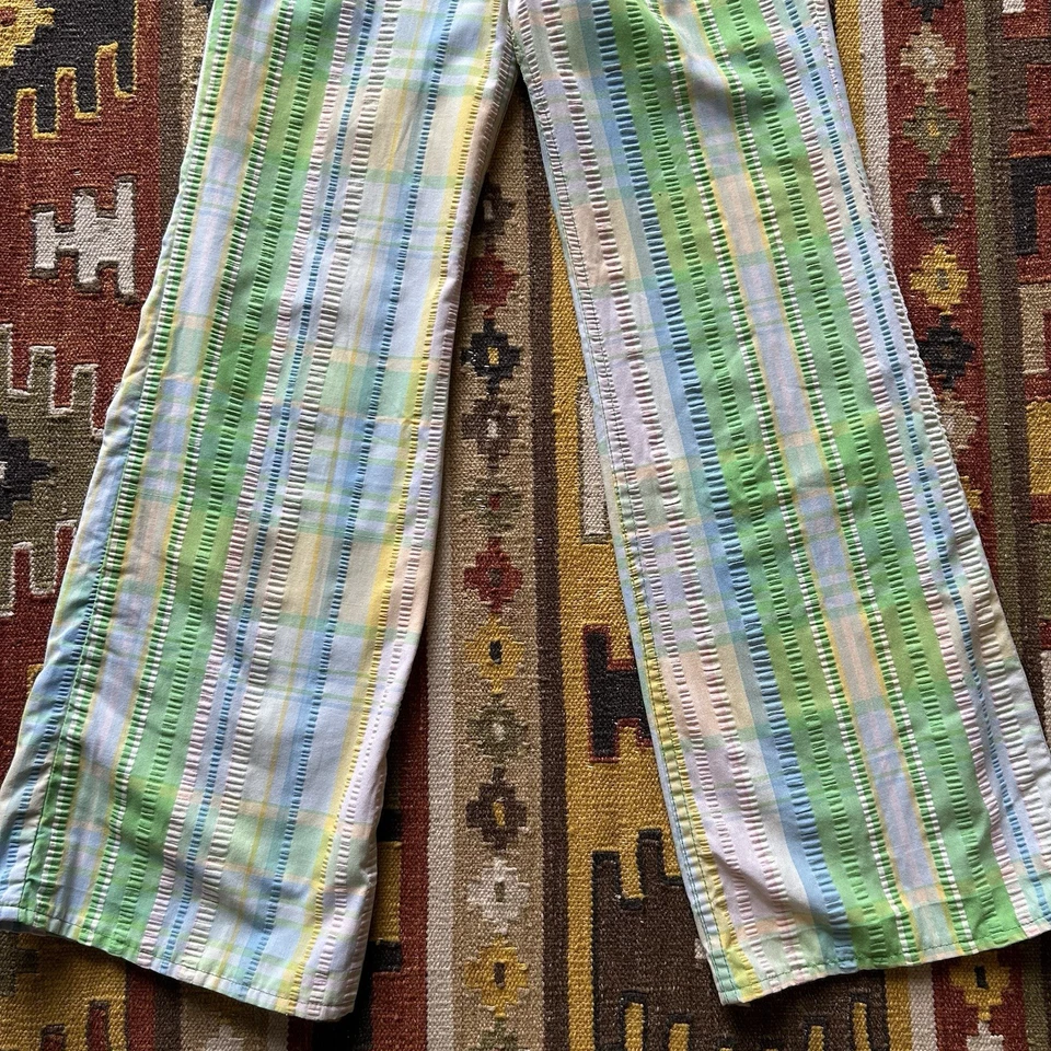 Pantalones de colección años 60 Wrangler Misses a cuadros de algodón campana talla 24x30 Foto 3 de 4