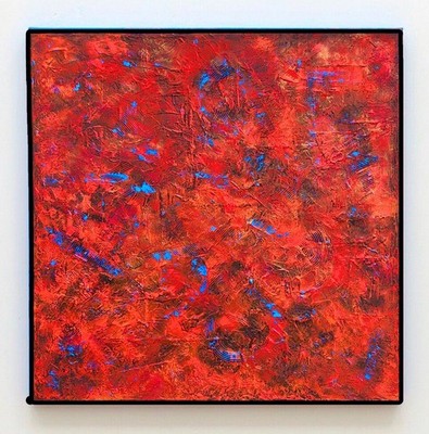 Art ORIGINAL  Rot 1  100x100 cm Gemälde Acryl modern abstrakt S.Kreft Chemnitz