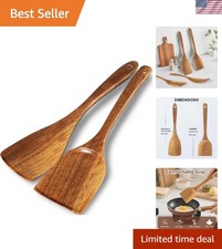Beautiful Acacia Wooden Cooking Utensils - 2 PCS Set for Effortless Cooking