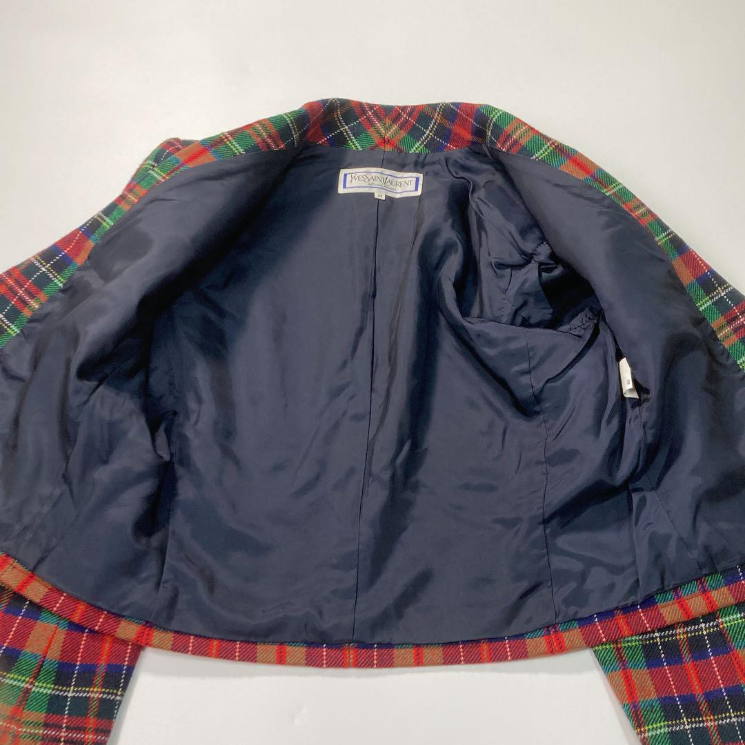 Yves Saint Laurent Vintage Double Check Jacket M Women's