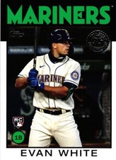 2021 Topps #86B-82 Evan White 1986 Topps Baseball 35th Anniversary (Series 1)