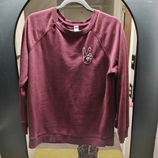 Old Navy Burgundy Sweatshirt Medium. Lite Wear. No Holes. Smoke Free