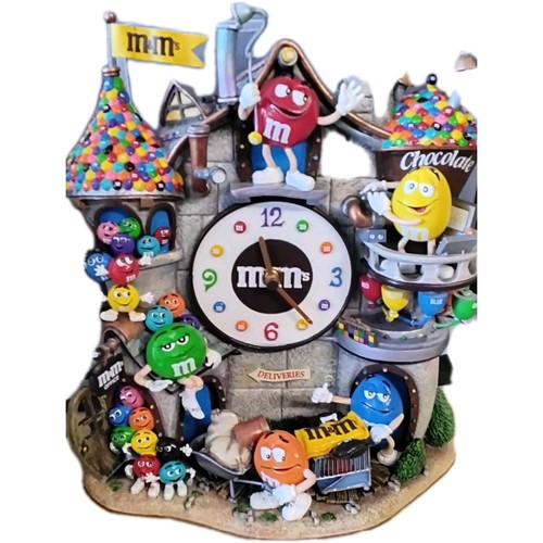 Vintage Rare M&M’s 2005 Danbury Mint 12” Collectors Clock “the Chocolate Factory