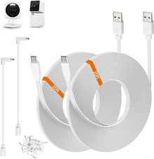 2-Pack 20Ft Power Extension Cable Compatible with Wyze Cam V4,Wyze Cam Pan V3,Wy