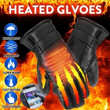 Winter Electric Heated Gloves Touch Screen USB Rechargeable Skiing Hand Warm