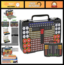 269 Battery Organizer Storage Case with Tester, Double-Sided Holder for AA AAA C