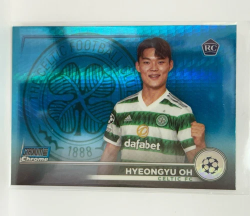 2022-23 Stadium Club Chrome Hyeongyu Oh Blue Prism Refractor RC #91
