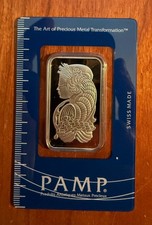 Switzerland  1 Ounce Platinum Bar / Ingot - PAMP SUISSE (In Assay card) 2495.00 per troy oz