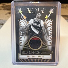 2024-25 Noir Box Office - Shaedon Sharpe /25 Game Worn Memoribillia