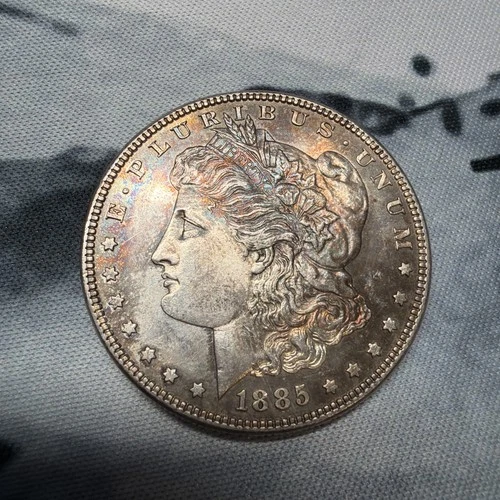 1885 P MORGAN SILVER DOLLAR! BEAUTIFUL Uncirculated Coin! WOW! Toned!