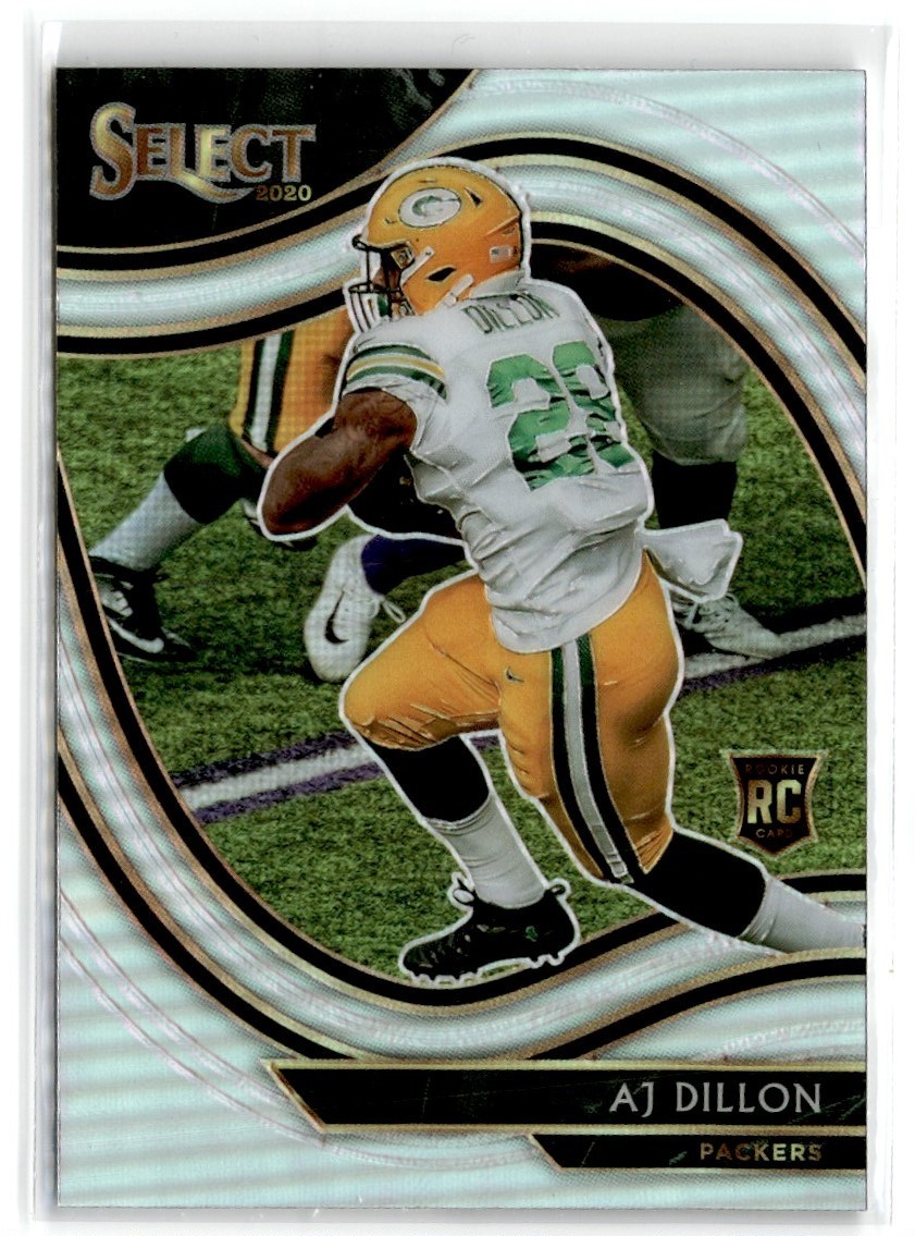 2020 PANINI SELECT FIELD LEVEL SILVER AJ DILLON RC PACKERS #365