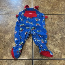 VTG Oshkosh B'Gosh Blue Vestbak Overalls Mice at Play Work 3/6 M construction