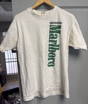 Vintage  90 s Marlboro Menthol Advertisement T-shirt, Single Stitch Size Large