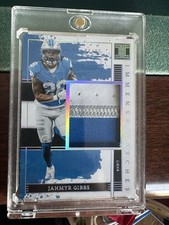 2025 Jahmyr Gibbs Panini Impeccable Immense Patches SSP /25 Lions #IPH-JGS
