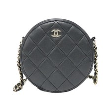 Chanel Ap0277 Iridescent Lambskin Shoulder Bag Women Black One Size