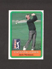 1981 Donruss Golf Jack Nicklaus Statistical Leader HOF Rookie Ex+/NmMt