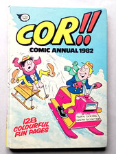 Comic annual hardback book: "Cor!!" 1982, good condition, price unclipped