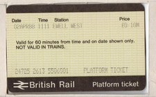 Ewell West S01 - APTIS platform ticket - Surrey KT17