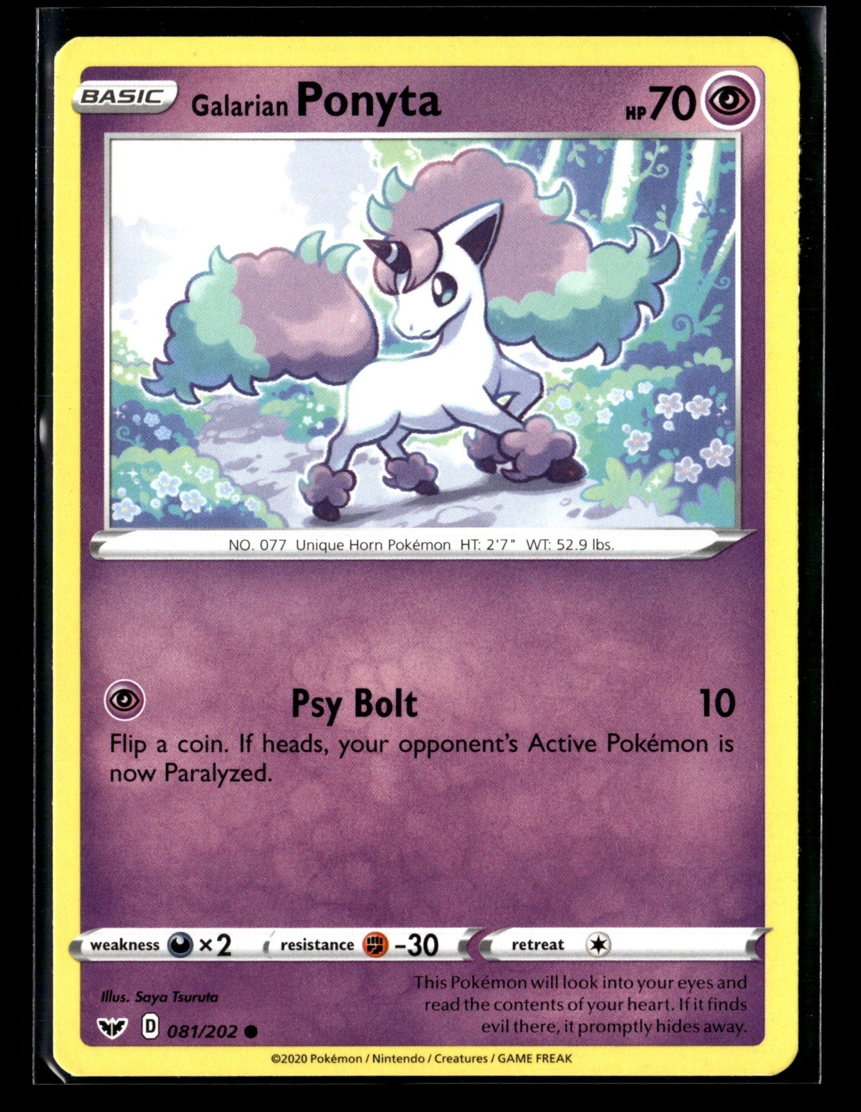 Galarian Ponyta 081/202 SWSH01: Sword & Shield Base Set NM