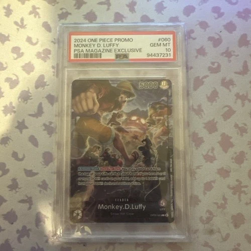 2024 One Piece Monkey D. Luffy PSA Magazine Exclusive Promo OP05-060 PSA 10