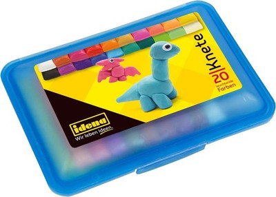 Idena 68125 Knetebox 20 Stangen Bunter Knete Aufbewahrungsbox Spielzeug Knetspaß