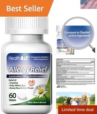 Loratadine 10mg Allergy Relief Tablets - Non-Drowsy 24-Hour Comfort - 60 Count