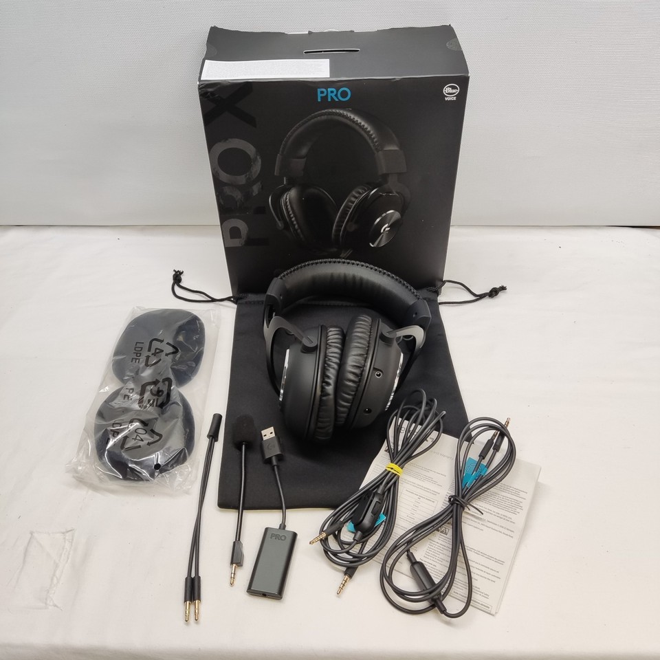 Logitech G Pro X Wired Gaming Headset Surround Sound Over-Ear Blue Voice